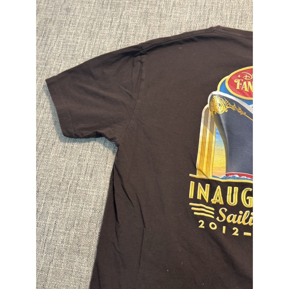 Disney Cruise Line T-Shirt Men's Brown Inaugural Sailing Crew Neck Short Sleeve - Picture 9 of 15